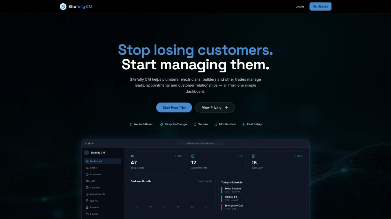 Sitefully CM website designed and built by Sitefully