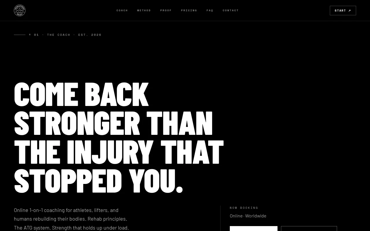 The Bulletproof Project website designed and built by Sitefully