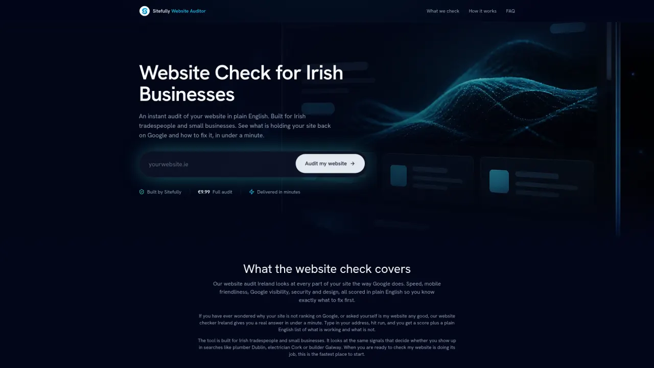 Sitefully Website Auditor website designed and built by Sitefully